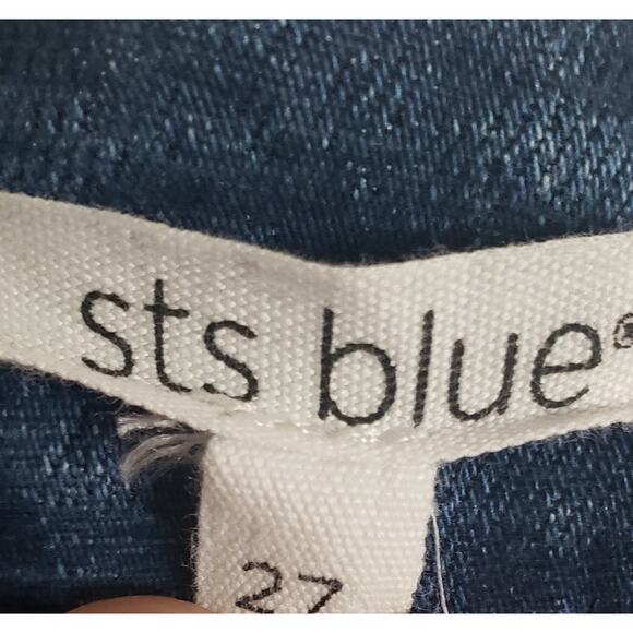 STS Blue Size 27 Women's Jeans Alicia High Rise Cropped Raw Hem Button Fly - Picture 5 of 12